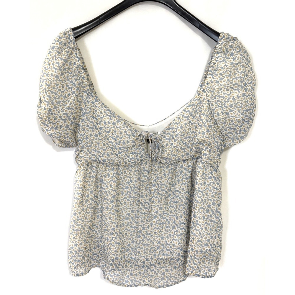 Louna Top Womens S Baby Doll Daisy Sweetheart Neckline Boho Milkmaid Lined